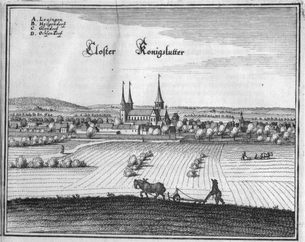 Kloster Königslutter (Merian-Kupferstich um 1650)