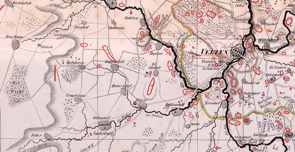 Die "Archaeologischen Charte" des Kammerherren G.O.C. von Estorff aus dem Jahr 1846